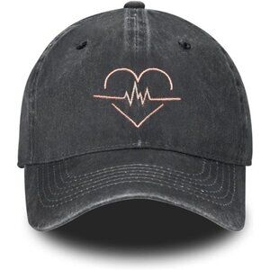 Baseball Cap for Women Men Heartbeat